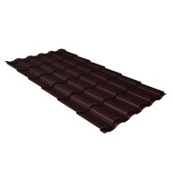 Металлочерепица Grand Line Kvinta Qarzit Matt Ral 8017 Шоколад (0,5 мм)